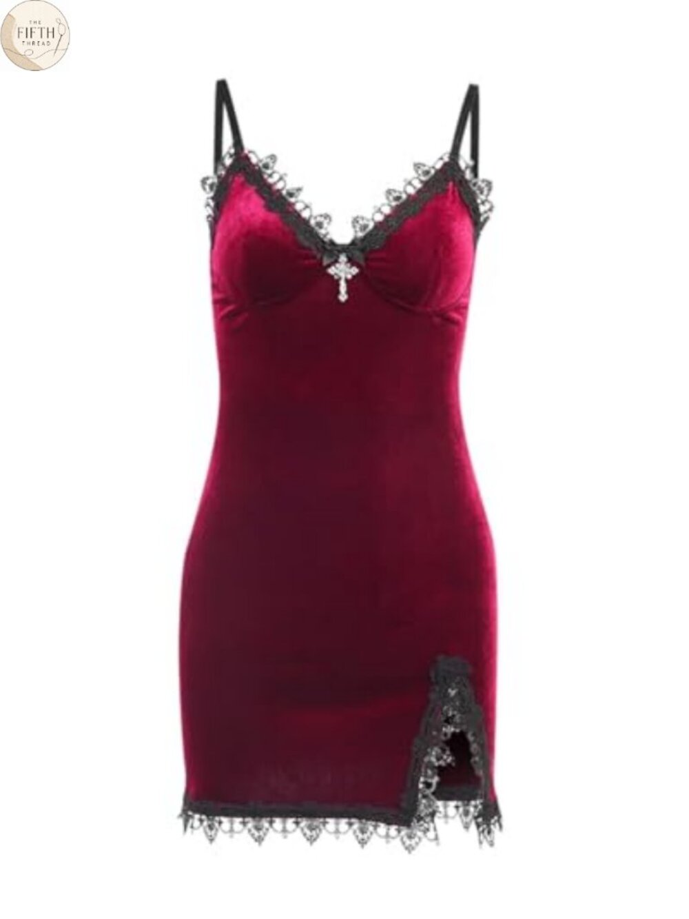 Velvet Gothic Mini Dress V-Neck Halter Bodycon Lolita Party